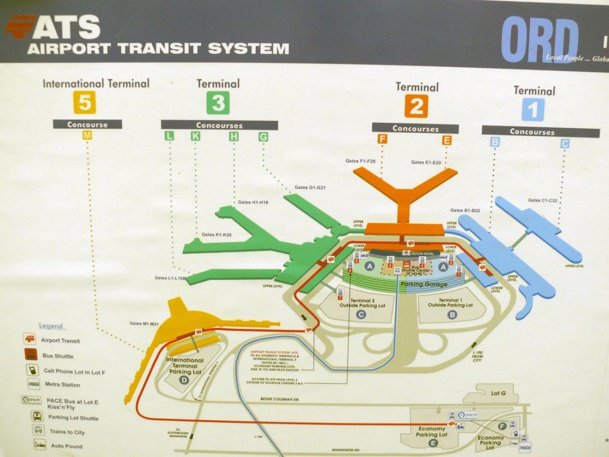 картата на О Харе терминали