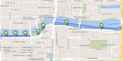 Карта на riverwalk Чикаго