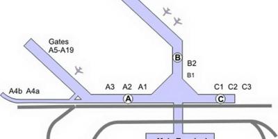 Карта на Чикаго Мидвеј аеродром