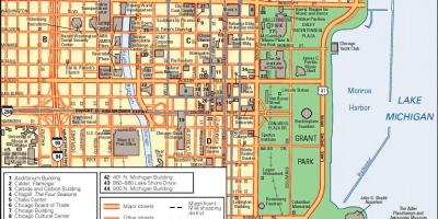 Чикаго мапата во центарот на градот