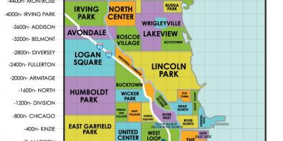 Населби во Чикаго мапа