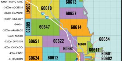 Чикаго поштенски код мапа