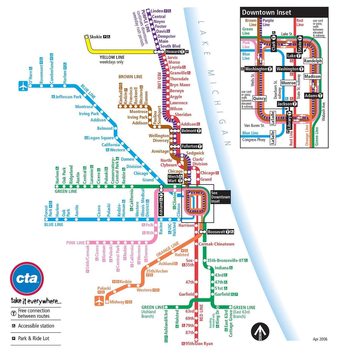 cta мапата Чикаго
