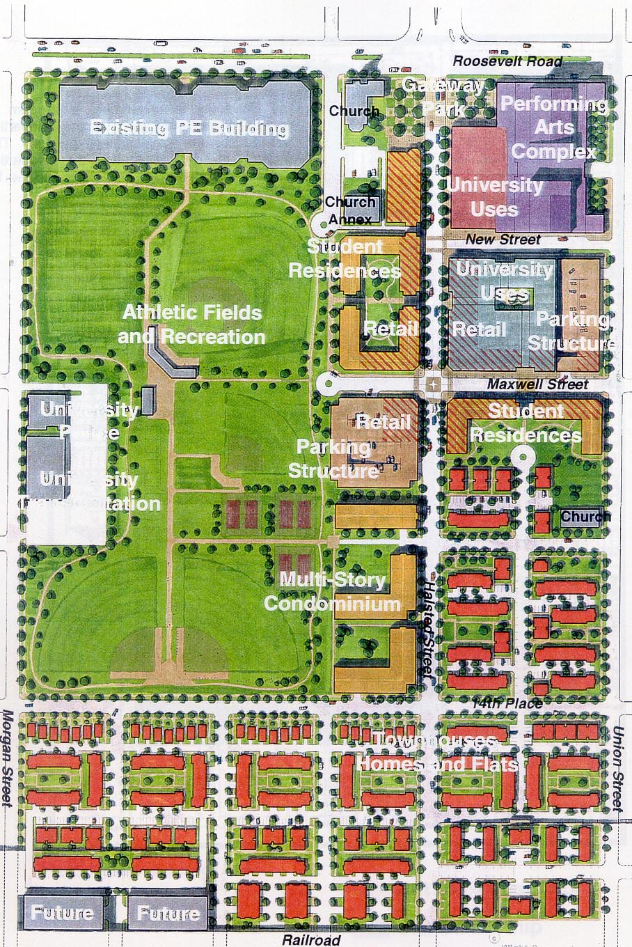 карта на UIC исток кампус