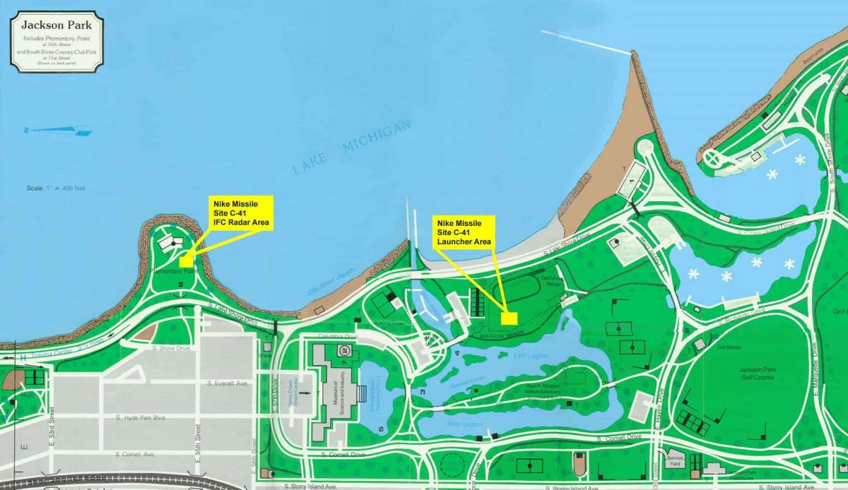 карта на Џексон парк Чикаго