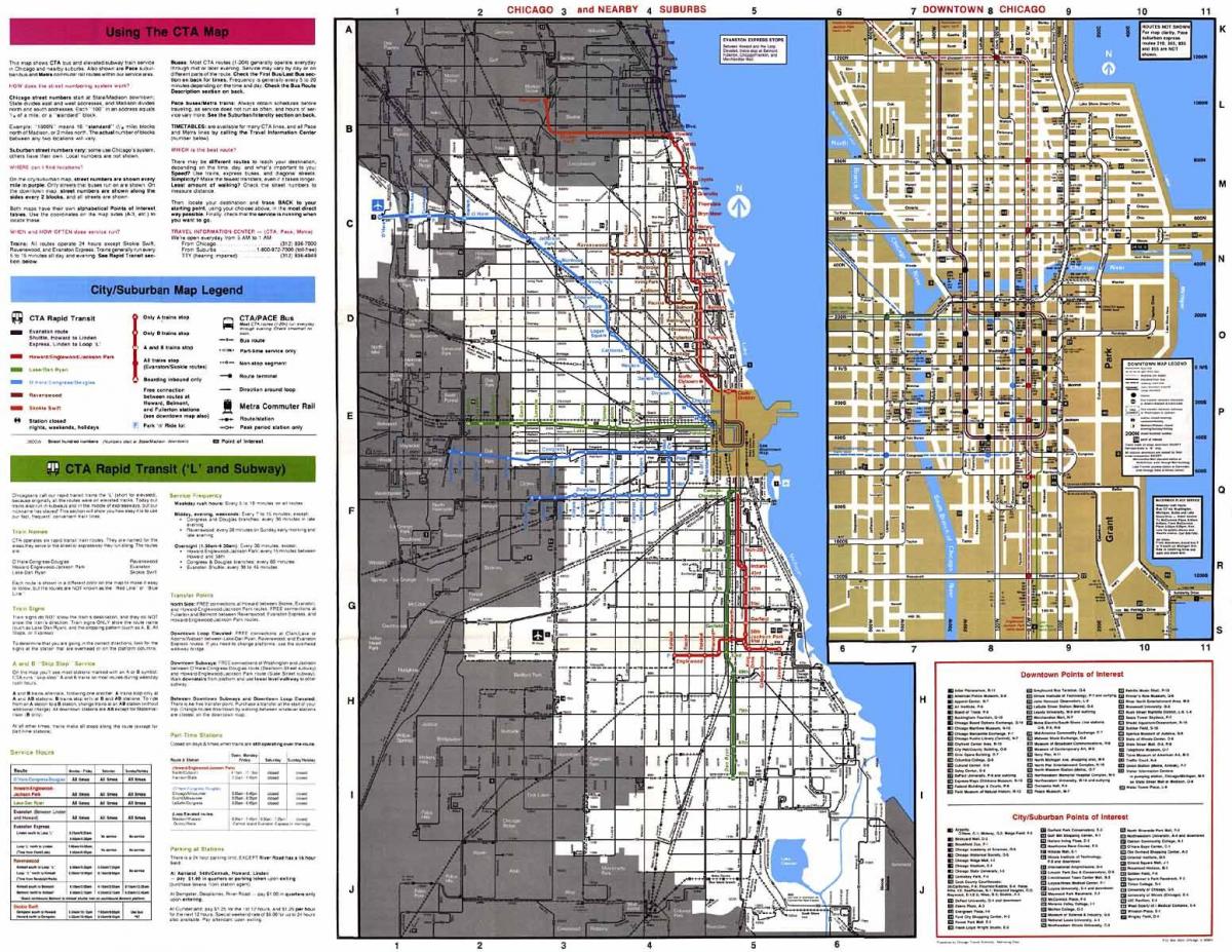 автобус правци Чикаго мапа