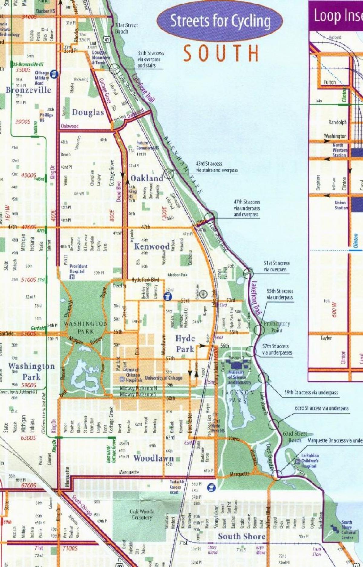Чикаго велосипед лејн мапа