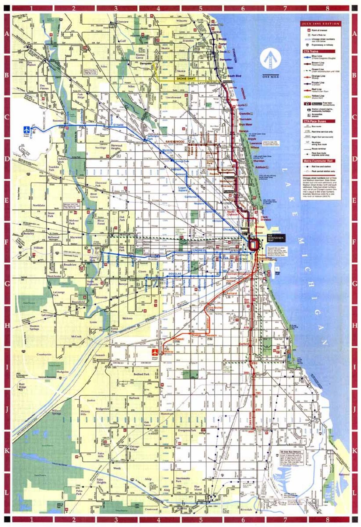 карта на Чикаго град граници