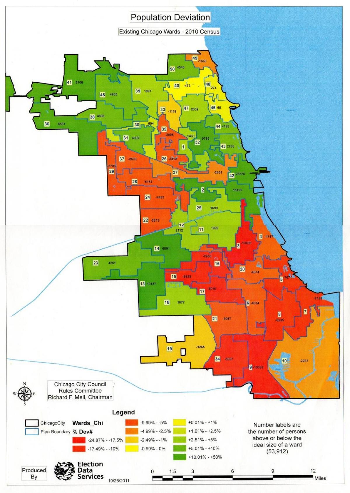 Чикаго зона мапа