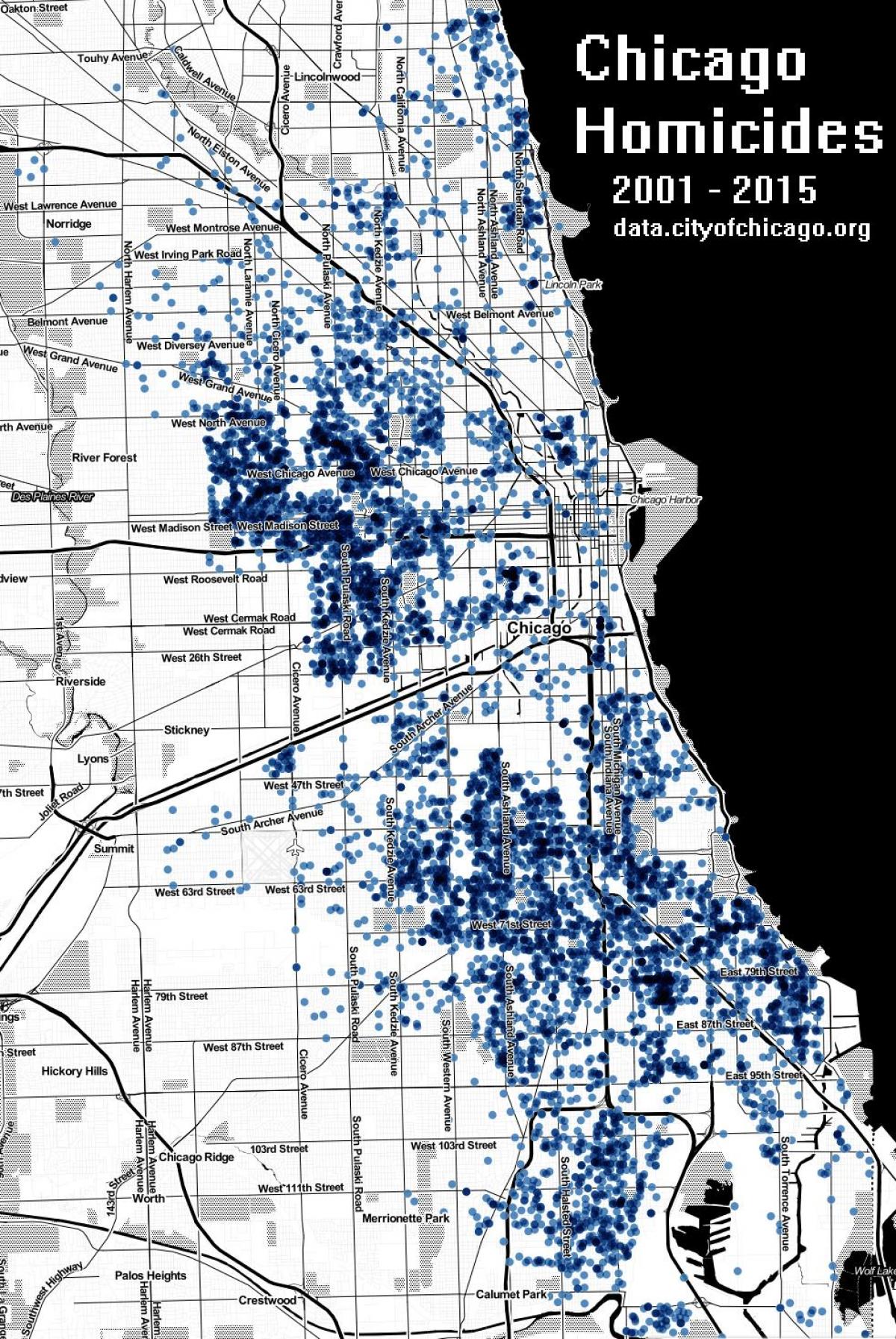 Чикаго убиство мапа