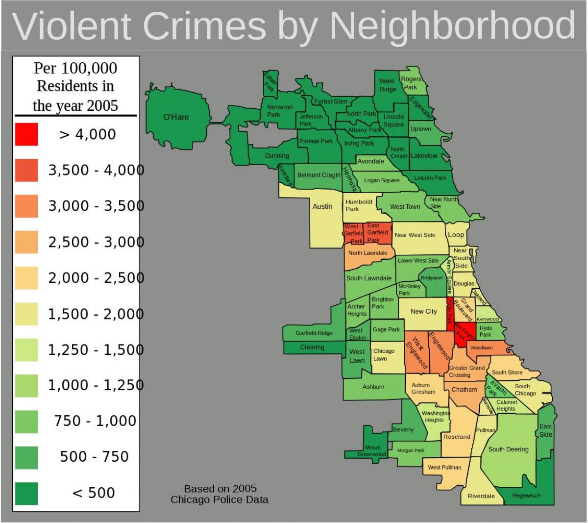 лошо области на мапата Чикаго