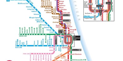 Cta мапата Чикаго