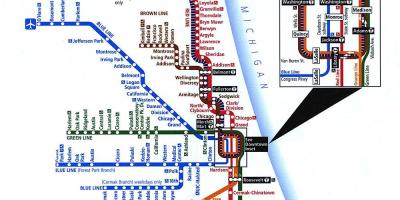 Чикаго железнички систем од мапата
